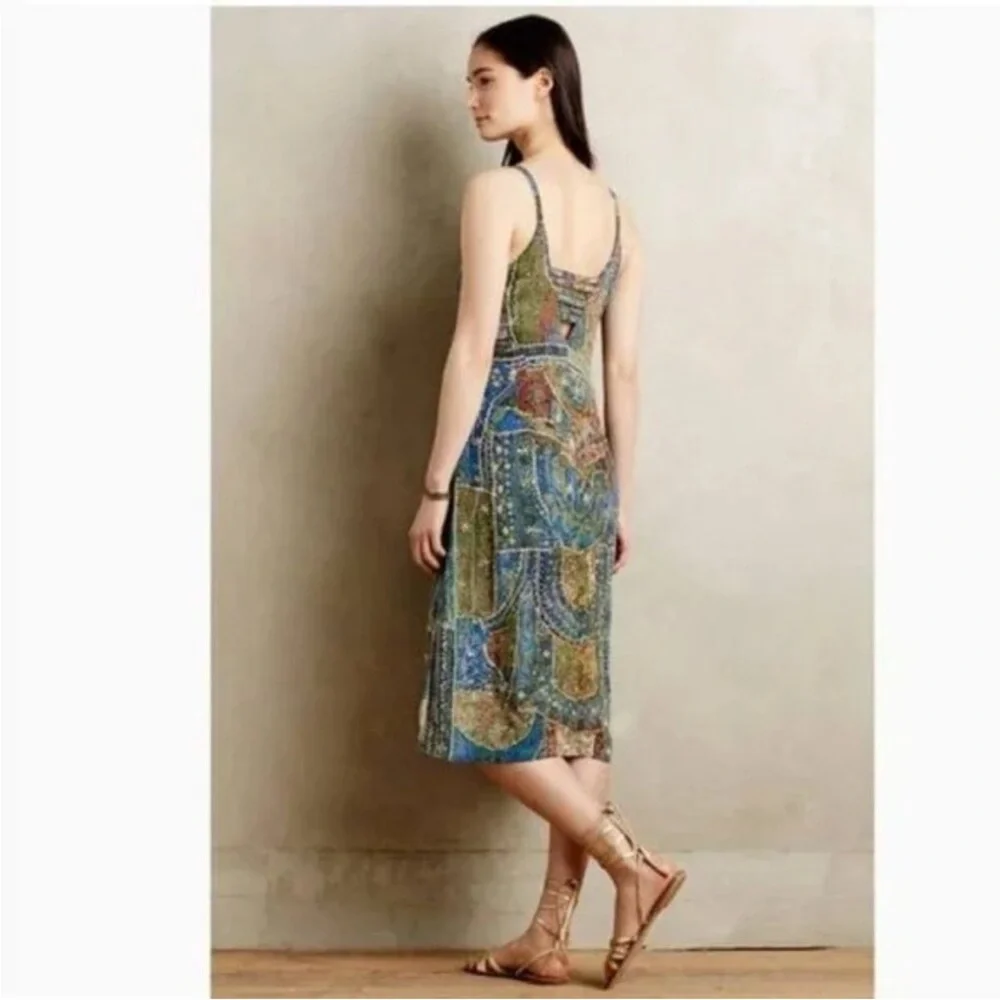 Leifsdottir Sennen Beaded Silk Midi Dress - Picture 3 of 8